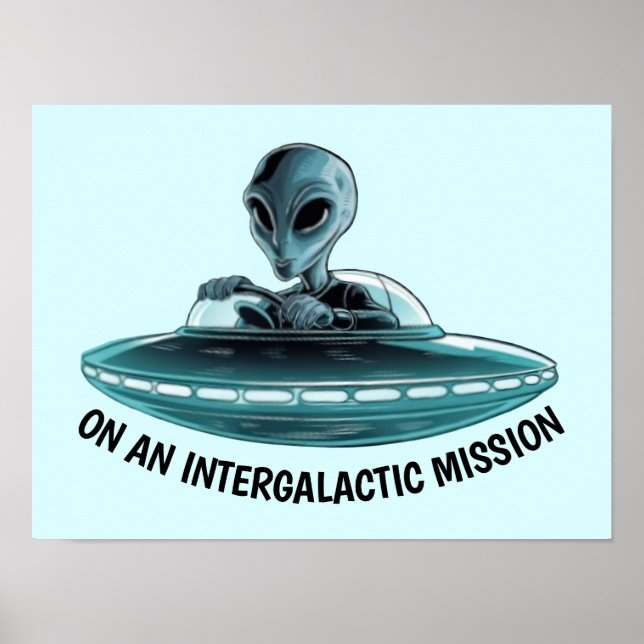 Alien i UFO Poster (Framsidan)