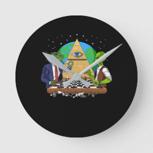 Alien Illuminati Rund Klocka