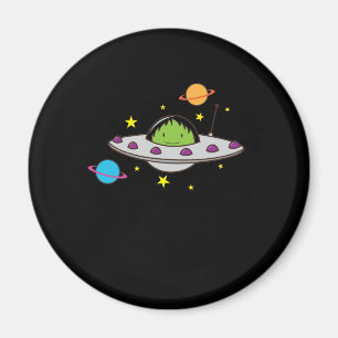 Alien im Ufo Magnet