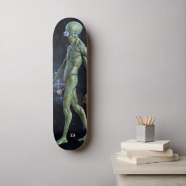 Alien in Sunglass d Brand Mini Skateboard Bräda 18,5 Cm