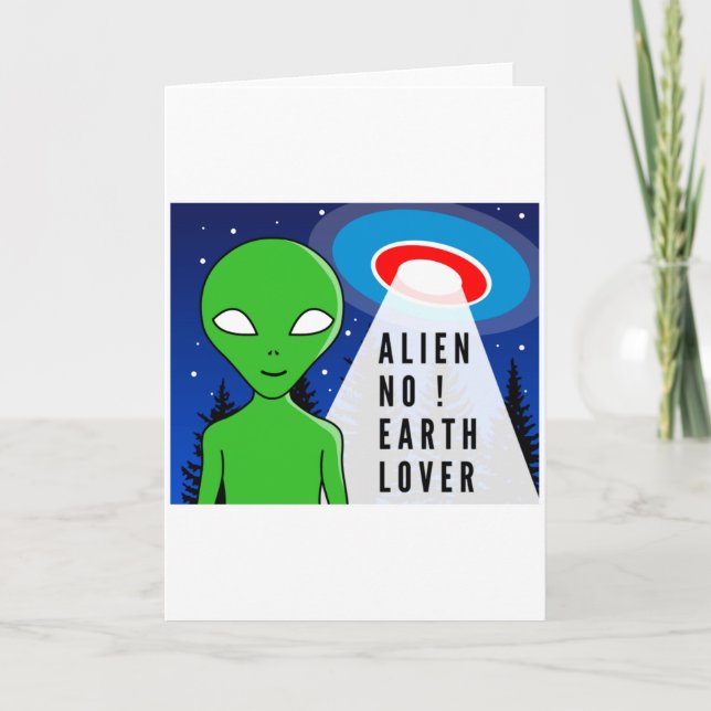 Alien Inget Jordälskare Rollig Alien T Shirt  Kort (Framsida)