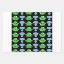 Alien intergalactic Gift Wrapping Papper
