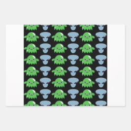 Alien intergalactic Gift Wrapping Papper