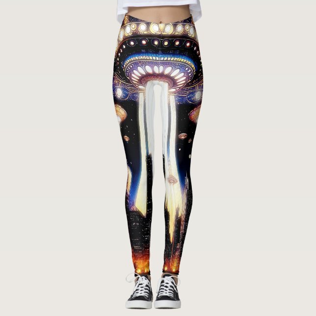 Alien Invasion 1 Leggings (Framsida)