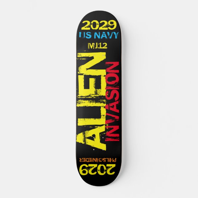 ALIEN INVASION 2029 Skateboard (Framsida)