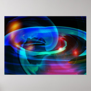 Alien Invasion Abstrakt Poster