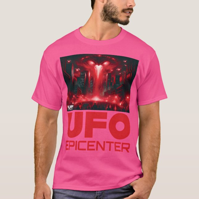 Alien Invasion av Ufo Epicenter T Shirt (Framsida)