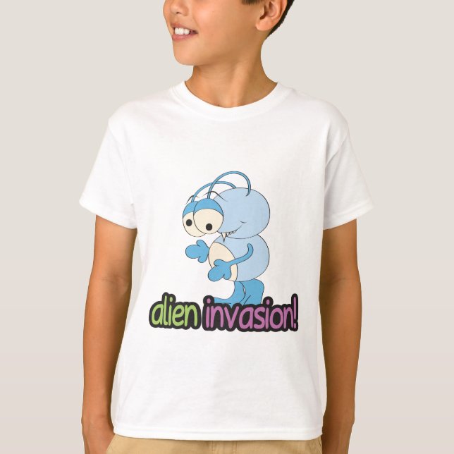 Alien Invasion Design 2 Tee Shirt (Framsida)