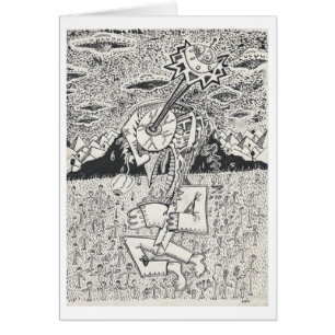 Alien Invasion, eller av Brian Benson, The Seeding Hälsningskort