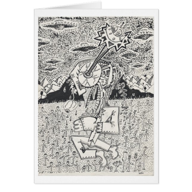 Alien Invasion, eller av Brian Benson, The Seeding Hälsningskort (Framsidan)