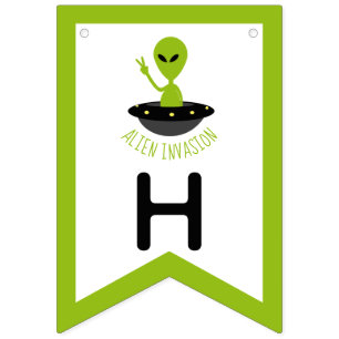 Alien Invasion, födelsedag Vimplar