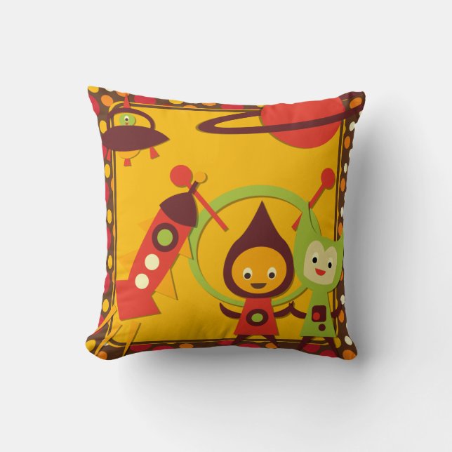Alien Invasion Pillow Kudde (Framsida)