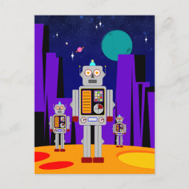 Alien Invasion - Robots Helg Vykort