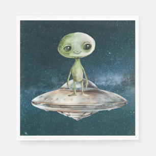 Alien Invasion Rymden Birthday Pappersservett