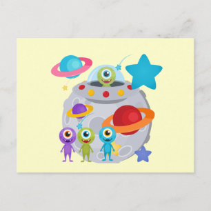 Alien Invasion Vykort