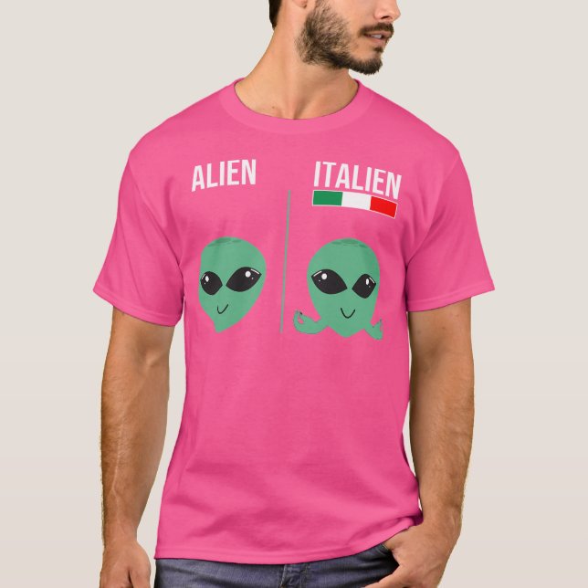 Alien Italien Meme Italien Hand Gesture How Ital T Shirt (Framsida)