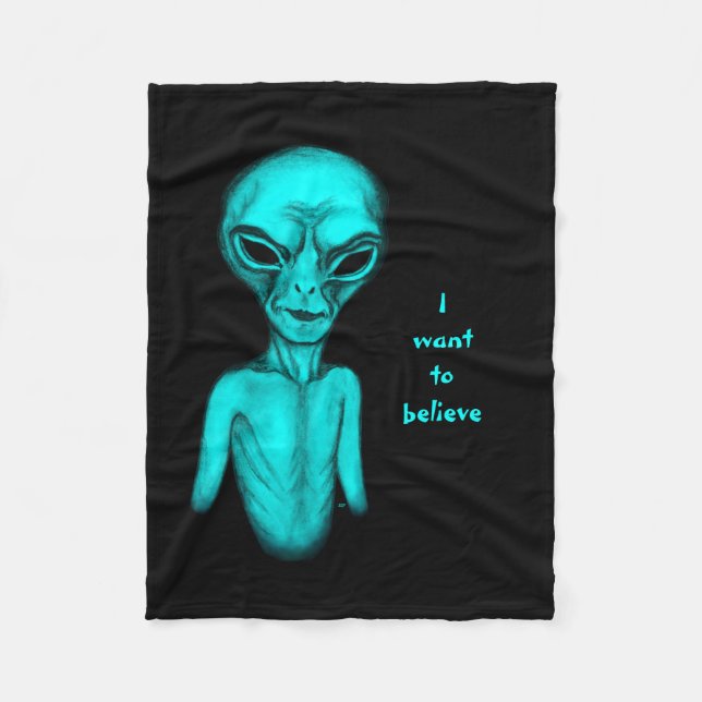 Alien, jag vill tro fleecefilt (Framsidan)