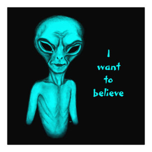 Alien, jag vill tro fototryck