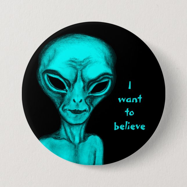 Alien, jag vill tro knapp (Framsida)