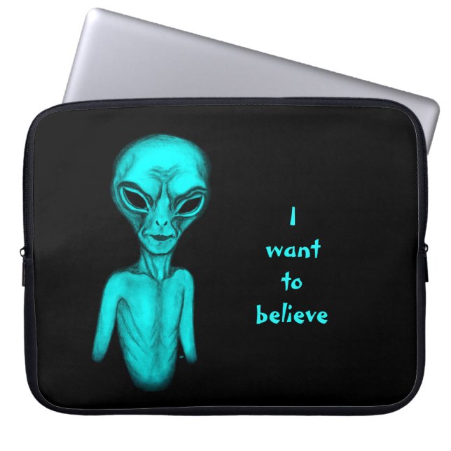Alien, jag vill tro laptop fodral (Framsidan)