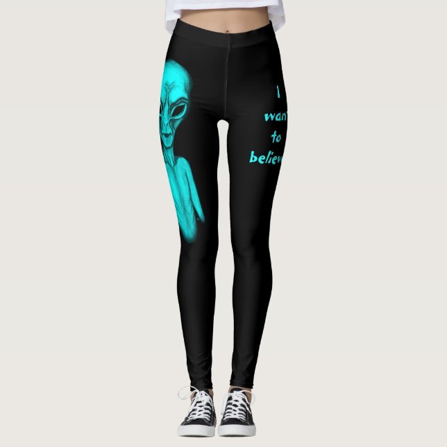 Alien, jag vill tro leggings (Framsida)