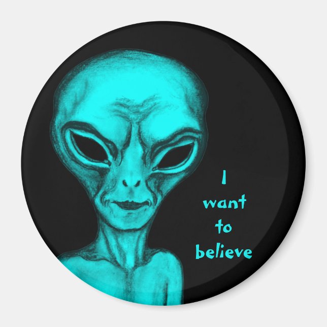 Alien, jag vill tro magnet (Framsidan)