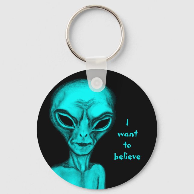 Alien, jag vill tro nyckelring (Framsida)