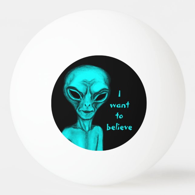 Alien, jag vill tro pingisboll (Framsidan)