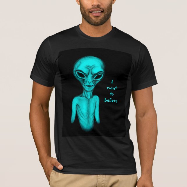 Alien, jag vill tro t shirt (Framsida)