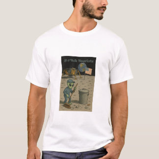 Alien Janitor städar upp Lunar Tourists T Shirt