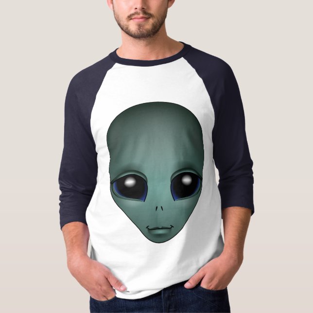 Alien Jersey Manar Alien Baseball Jersey Tee Shirt (Framsida)