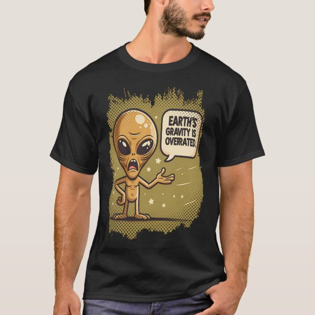 Alien Joke Lovertrendy Ufo Shirt Retro Alien Frien T Shirt (Framsida)