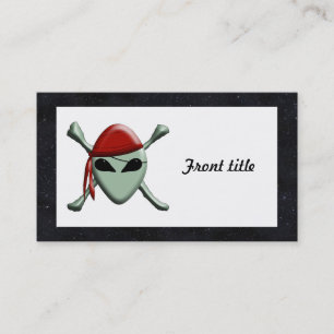 Alien Jolly Roger w/Starry Background Visitkort