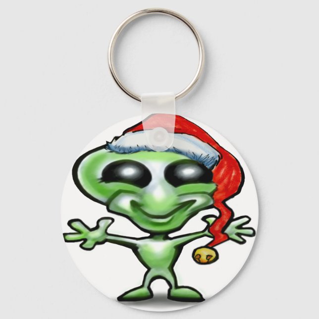 Alien-jul Nyckelring (Framsida)