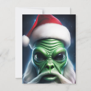 Alien Jultomten Julkort