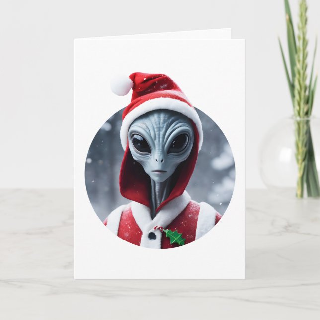 Alien Jultomten Kort (Framsida)
