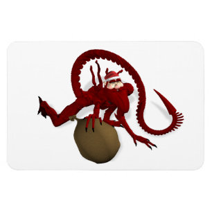 Alien Jultomten Magnet