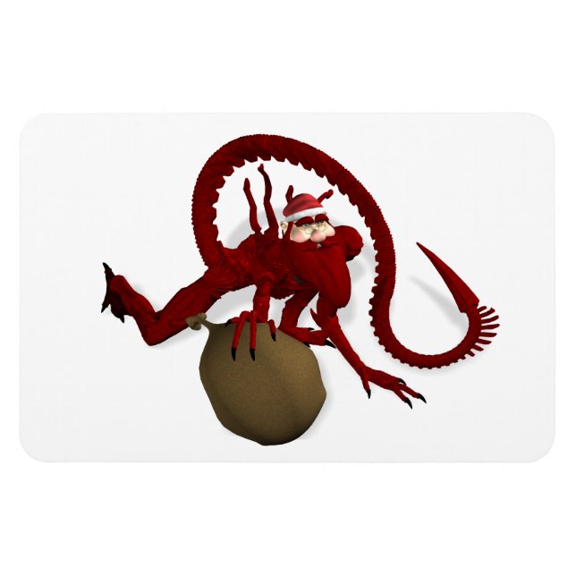 Alien Jultomten Magnet (Horisontell)