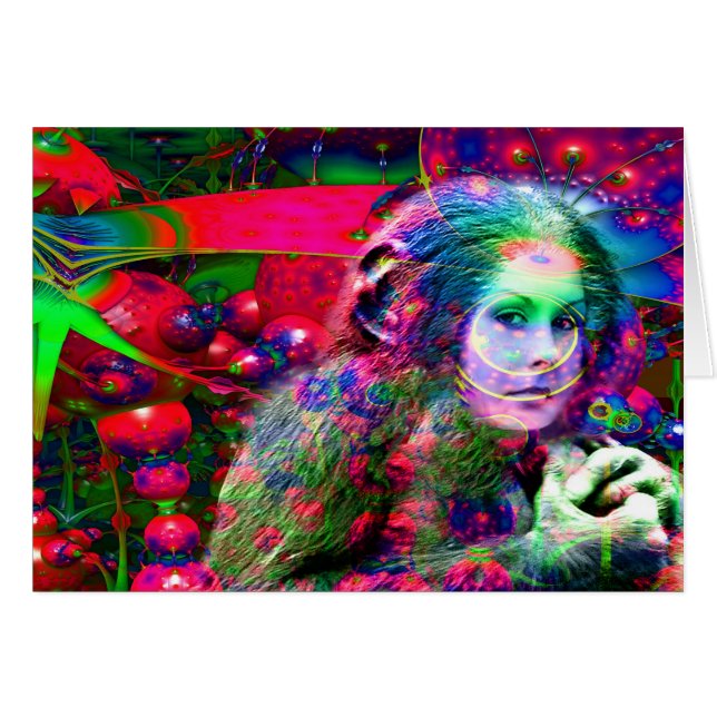 Alien Jungle Hälsningskort (Framsidan Horizontal)