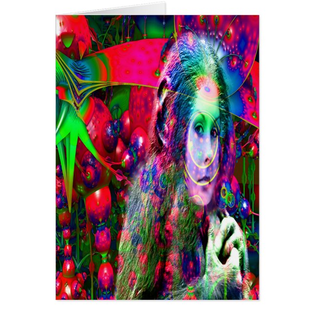 Alien Jungle Hälsningskort (Framsidan)