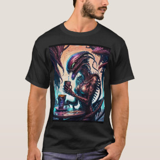 Alien kaffe fanart t shirt