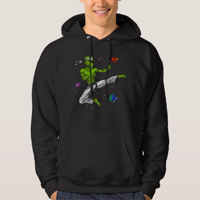 Alien Karate Martial Arts Hoodie (Framsida)