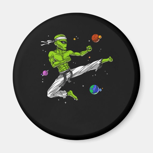 Alien Karate Martial Arts Magnet (Framsidan)