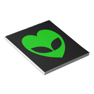 Alien Kärlek Heart Anteckningsblock