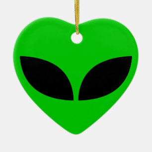Alien Kärlek Heart Ceramic Ornament