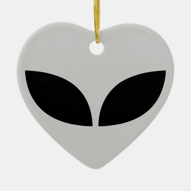 Alien Kärlek Heart Ceramic Ornament (Framsidan)