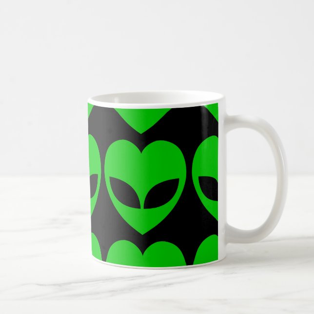 Alien Kärlek Heart Kaffemugg (Höger)