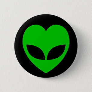 Alien Kärlek Heart Knapp
