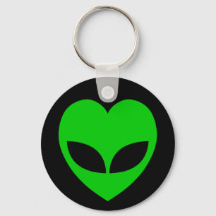 Alien Kärlek Heart Nyckelring