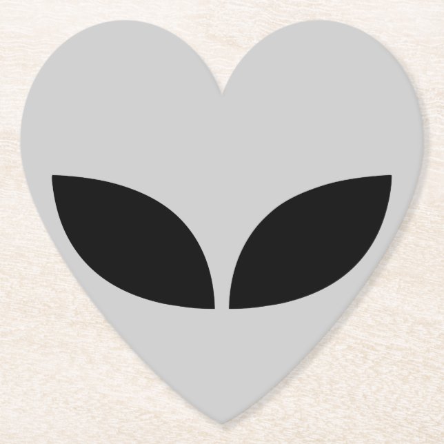 Alien Kärlek Heart Papper Underlägg (Framsida)